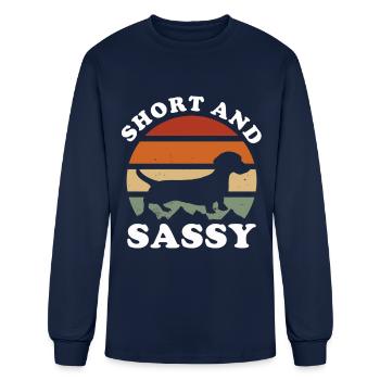 Dachshund Gift Dixie Wiener Doxie Dackel - Men's Long Sleeve T-Shirt - navy - Front