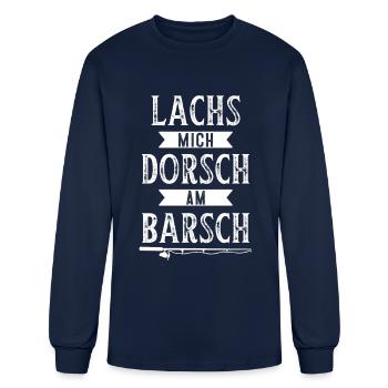 Cadeau de pêche Pêcheur Pêcheur Petri Heil Rod - T-shirt à manches longues Homme - marine - Devant