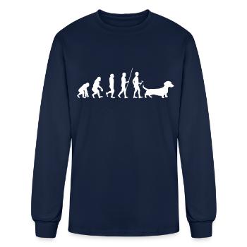 Dachshund Gift Dixie Wiener Doxie Dackel - Men's Long Sleeve T-Shirt - navy - Front