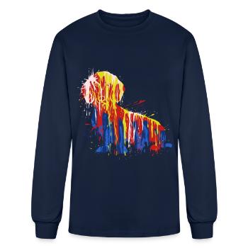 Dachshund Gift Dixie Wiener Doxie Dackel - Men's Long Sleeve T-Shirt - navy - Front
