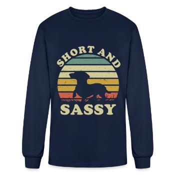 Dachshund Gift Dixie Wiener Doxie Dackel - Men's Long Sleeve T-Shirt - navy - Front