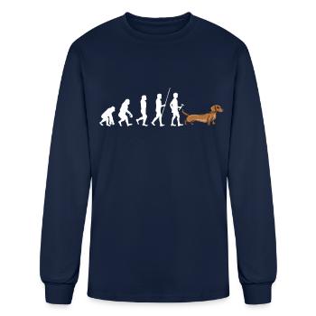 Dachshund Gift Dixie Wiener Doxie Dackel - Men's Long Sleeve T-Shirt - navy - Front