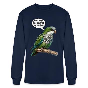 Quaker Parrot Monk Parakeet - Men's Long Sleeve T-Shirt - navy - Front