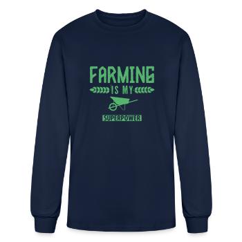 Farm - Men's Long Sleeve T-Shirt - navy - Front