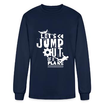 Tandem Skydiving Skydive Skydiver Jump - Men's Long Sleeve T-Shirt - navy - Front