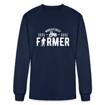 Farming - Men's Long Sleeve T-Shirt - navy - Front