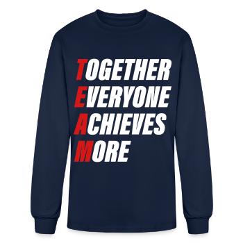 team - Men's Long Sleeve T-Shirt - navy - Front