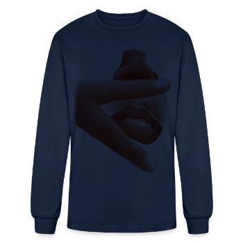 Wipe Ya Nose - Men's Long Sleeve T-Shirt - navy - Front