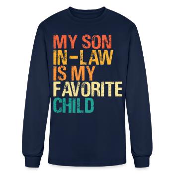 My Son In Law Is My Favorite Child Matching Family - Men's Long Sleeve T-Shirt - navy - Front