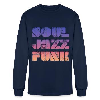 Soul Jazz Funk Music - Men's Long Sleeve T-Shirt - navy - Front