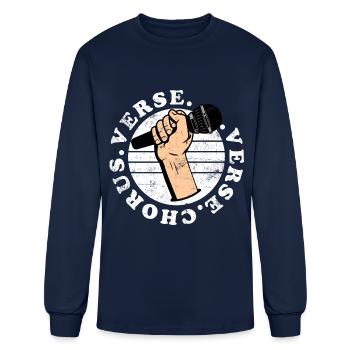 Verse Chorus Verse Microphone - Men's Long Sleeve T-Shirt - navy - Front