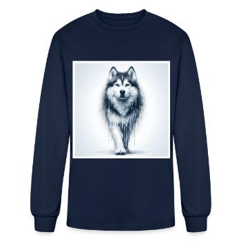 Husky - Men's Long Sleeve T-Shirt - navy - Front