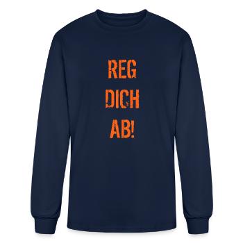 Reg dich ab! - Deutsch expressions - Men's Long Sleeve T-Shirt - navy - Front