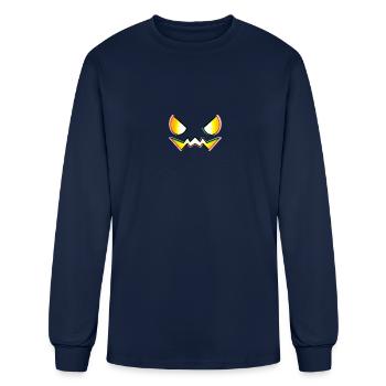 Jack O Lantern Face - Men's Long Sleeve T-Shirt - navy - Front