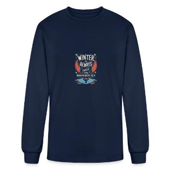 Winter Always Calls For Moon Rituals Design - Men's Long Sleeve T-Shirt - navy - Front