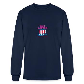 2024 US Election Item Collections - Men's Long Sleeve T-Shirt - navy - Front