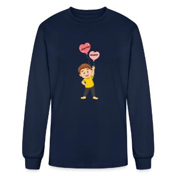 For all loved mommies in the world - Men's Long Sleeve T-Shirt - navy - Front
