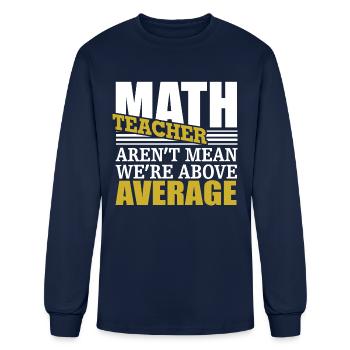 math teacher - Men's Long Sleeve T-Shirt - navy - Front