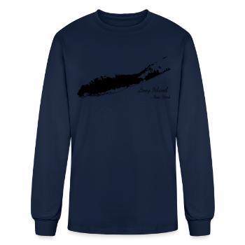 Long Island New York - Men's Long Sleeve T-Shirt - navy - Front