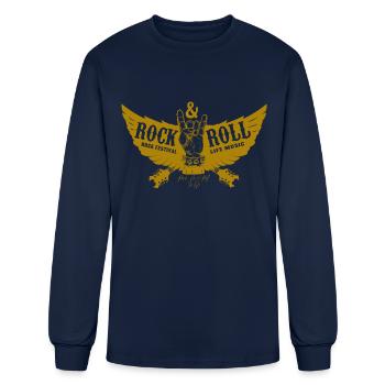 Rock And Roll - Men's Long Sleeve T-Shirt - navy - Front