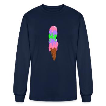 Scooped High For Pride - Men's Long Sleeve T-Shirt - navy - Front