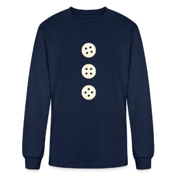 Puppet Buttons - Men's Long Sleeve T-Shirt - navy - Front