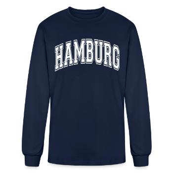 Hamburg - Men's Long Sleeve T-Shirt - navy - Front