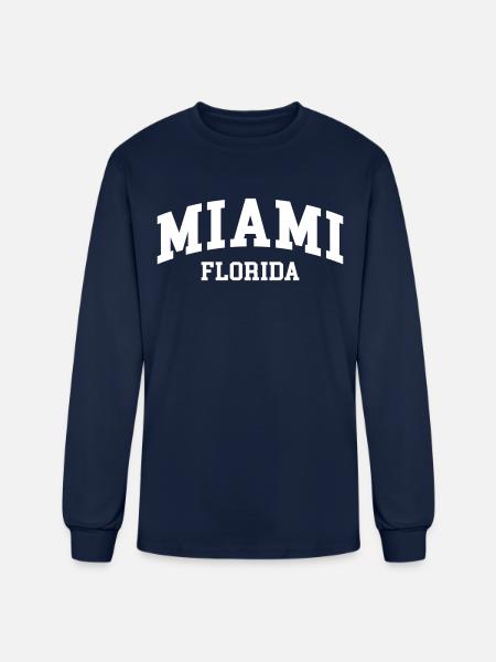 Miami - Men's Long Sleeve T-Shirt - navy