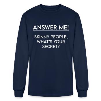 Question mark, the best question mark - Men's Long Sleeve T-Shirt - navy - Front