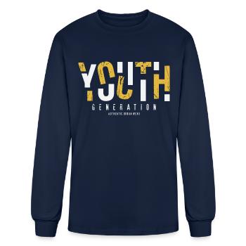 youth young generation - Men's Long Sleeve T-Shirt - navy - Front