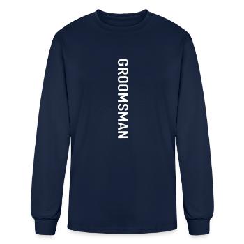 Top Groomsman - Men's Long Sleeve T-Shirt - navy - Front