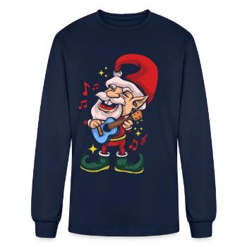 Ugly Christmas Sweater Tshirt Christmas Eleven - Men's Long Sleeve T-Shirt - navy - Front