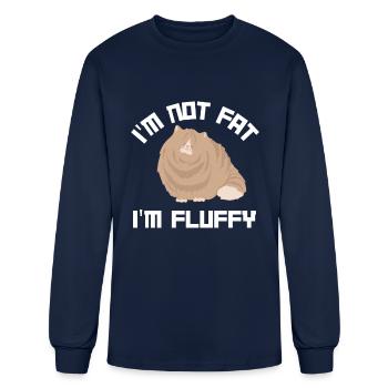 Fat Cat Obesity - Men's Long Sleeve T-Shirt - navy - Front