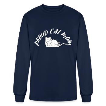 Fat Cat Obesity - Men's Long Sleeve T-Shirt - navy - Front