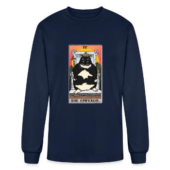 Fat Cat Obesity - Men's Long Sleeve T-Shirt - navy - Front
