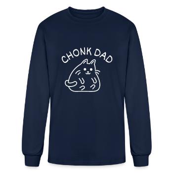 Chonk Cat Obesity - Men's Long Sleeve T-Shirt - navy - Front