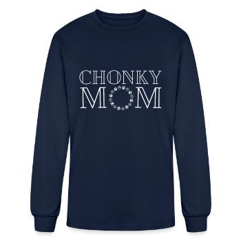 Chonk Cat Obesity - Men's Long Sleeve T-Shirt - navy - Front