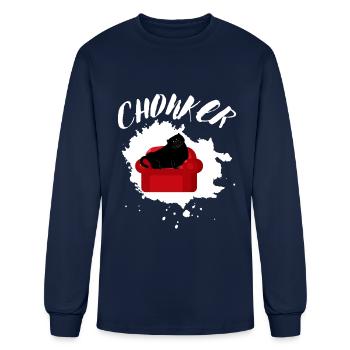 Chonk Cat Obesity - Men's Long Sleeve T-Shirt - navy - Front