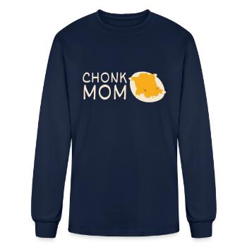 Chonk Cat Obesity - Men's Long Sleeve T-Shirt - navy - Front