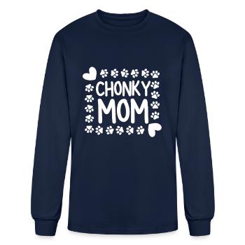Chonk Cat Obesity - Men's Long Sleeve T-Shirt - navy - Front