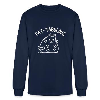 Chonk Cat Obesity - Men's Long Sleeve T-Shirt - navy - Front