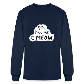 Chonk Cat Obesity - Men's Long Sleeve T-Shirt - navy - Front