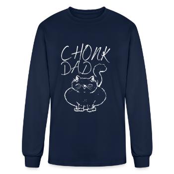 Chonk Cat Obesity - Men's Long Sleeve T-Shirt - navy - Front