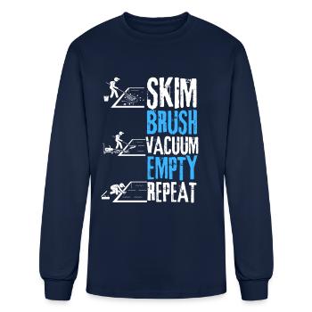 Pool Guy Maintenance And Swimming Pool Cleaner - Men's Long Sleeve T-Shirt - navy - Front