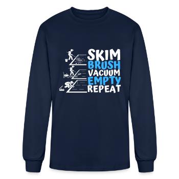 Pool Guy Maintenance And Swimming Pool Cleaner - Men's Long Sleeve T-Shirt - navy - Front