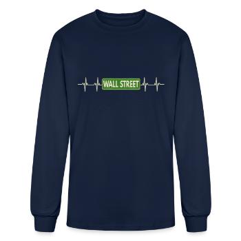 NY Stock Exchange Bull - Men's Long Sleeve T-Shirt - navy - Front