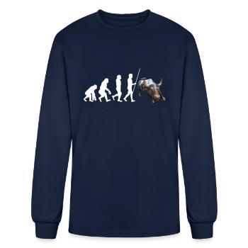 NY Stock Exchange Bull - Men's Long Sleeve T-Shirt - navy - Front