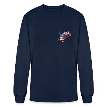 NY Stock Exchange Bull - Men's Long Sleeve T-Shirt - navy - Front