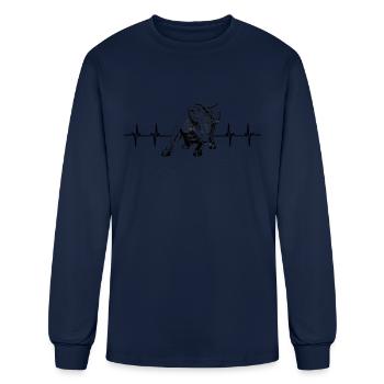 NY Stock Exchange Bull - Men's Long Sleeve T-Shirt - navy - Front