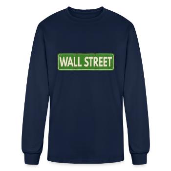 NY Stock Exchange Bull - Men's Long Sleeve T-Shirt - navy - Front